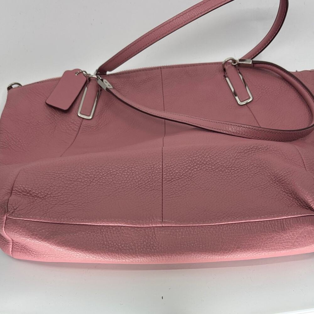 Coach Dusty Rose Leather Shoulder Bag - Picture 6 of 9